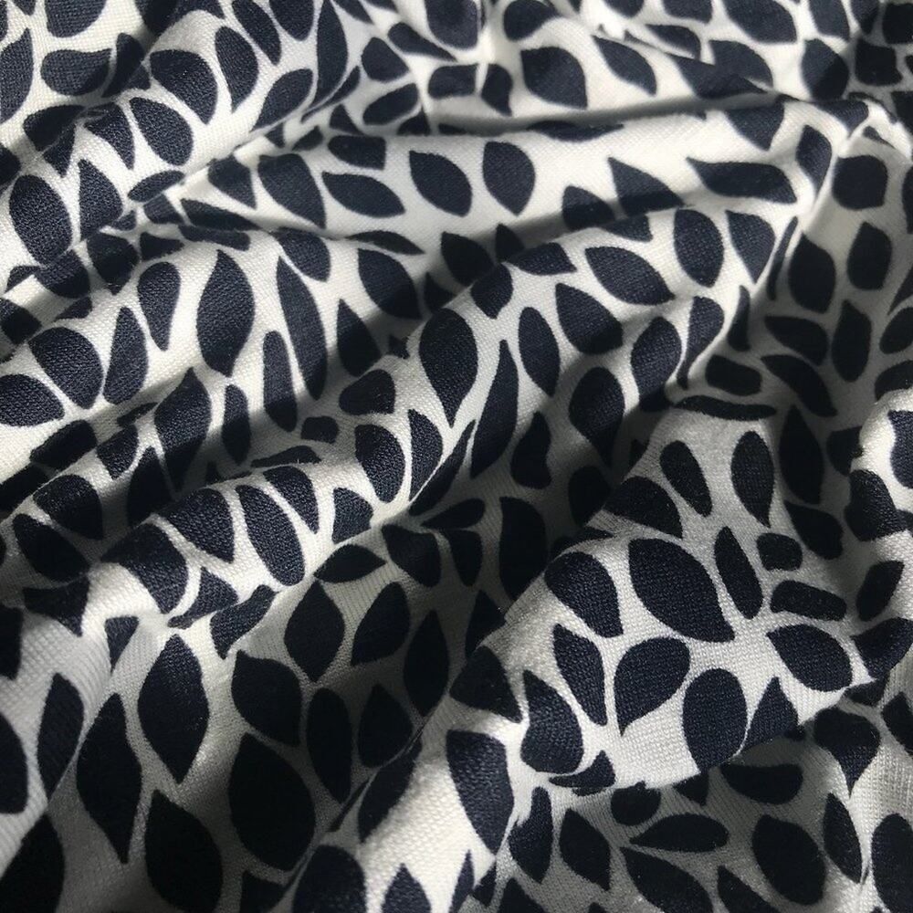 KAREN KANE Leaf Print Mixed Media Tunic Large - Picture 4 of 10